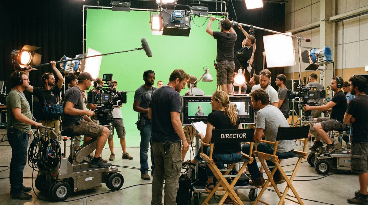 蘑菇视频国际影视合作拍摄现场实景